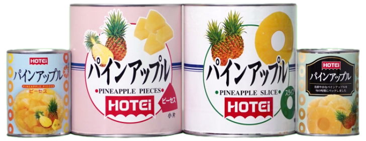 Canned pineapple : products of Pranbrui Hotei